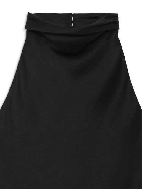 ANINE BING Eliana halterneck silk top - Black