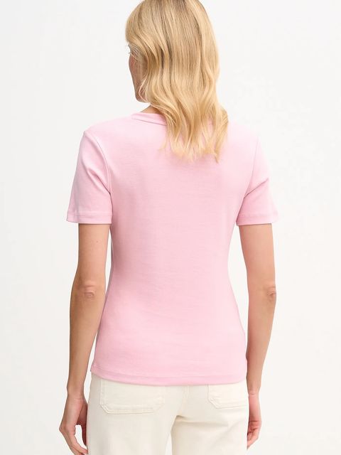 Tommy Hilfiger t-shirt bawełniany damski kolor różowy WW0WW40584