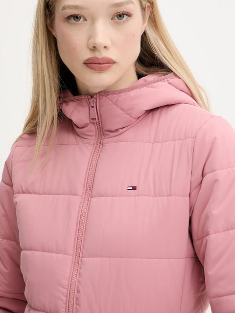 Tommy Jeans kurtka kolor różowy przejściowa DW0DW20959