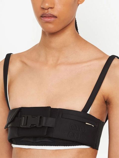 Miu Miu Radzimir buckle-detail bralette top - Black