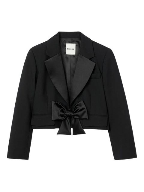 SANDRO bow-detail jacket - Black - zdjęcie produktu nr 1