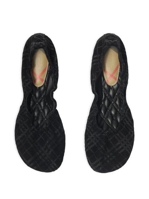 Burberry suede ballerina shoes - Black