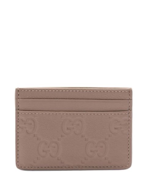 Gucci GG Emblem card holder - Neutrals - zdjęcie produktu nr 1