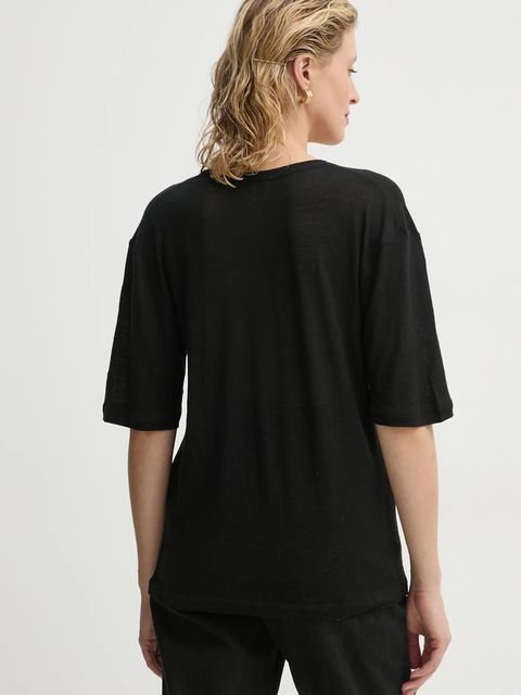By Malene Birger t-shirt z domieszką lnu AMARINGA