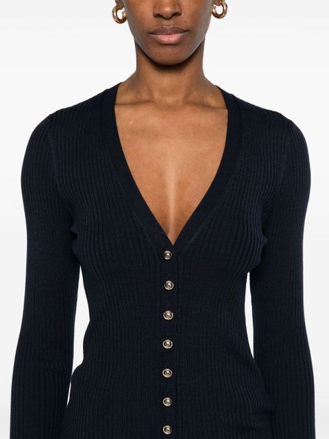 SANDRO ribbed cardigan - Blue