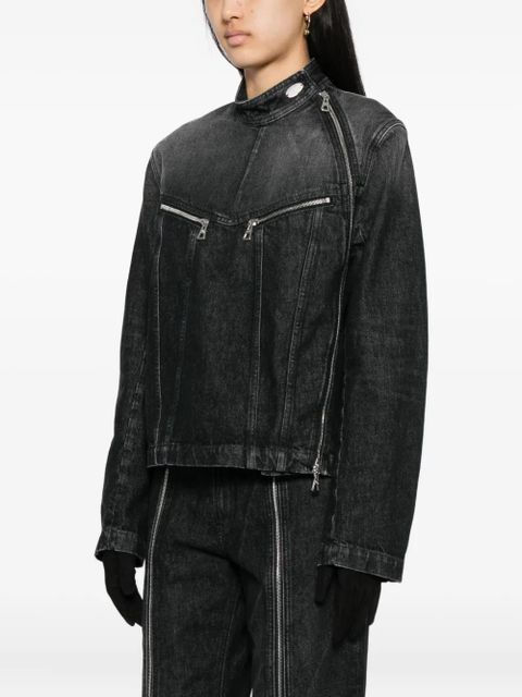 Jean Paul Gaultier zipped denim jacket - Black