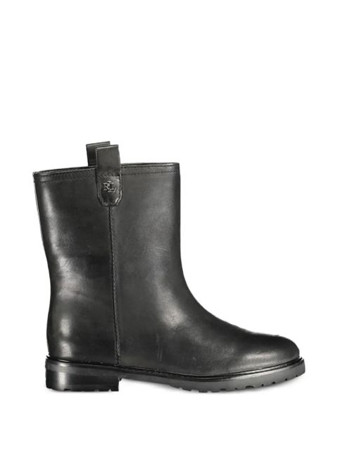 Lauren Ralph Lauren logo-plaque leather boots - Black - zdjęcie produktu nr 1