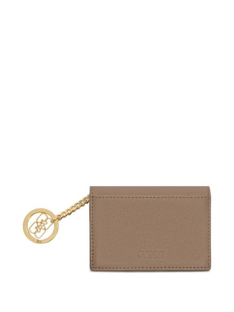 GANNI Bou chain-detail cardholder - Neutrals