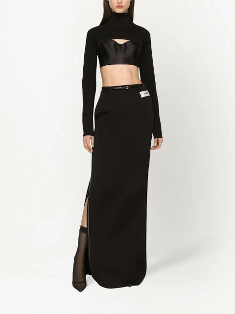 Dolce & Gabbana KIM DOLCE&GABBANA side-zip maxi skirt - Black