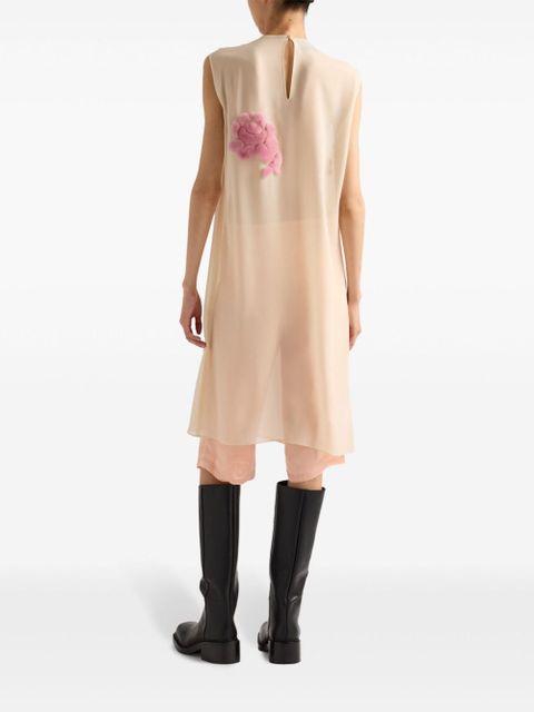 Prada Georgette midi dress - Neutrals