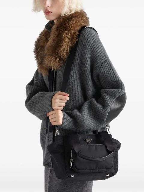 Prada Re-Nylon logo-detail tote bag - Black