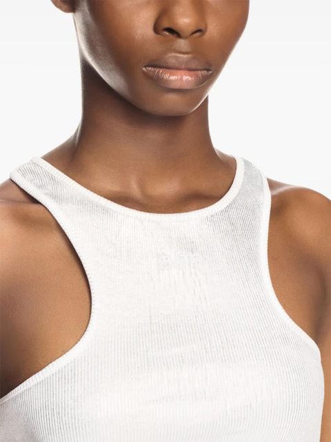Off-White ribbed crop top