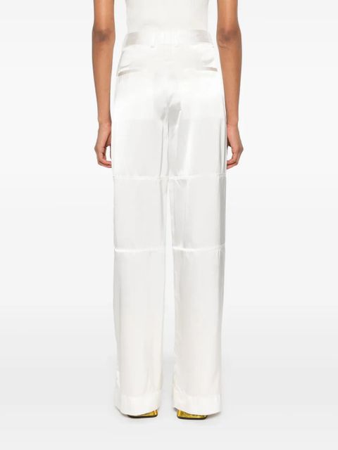 Jil Sander satin trousers - White