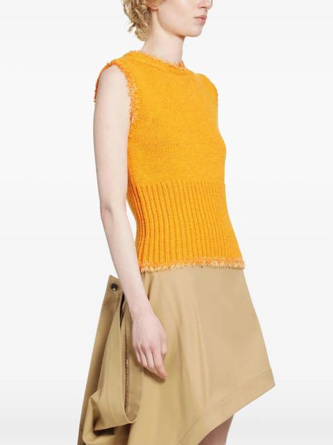 LOEWE fringed ribbed-knit vest - Orange - zdjęcie produktu nr 2