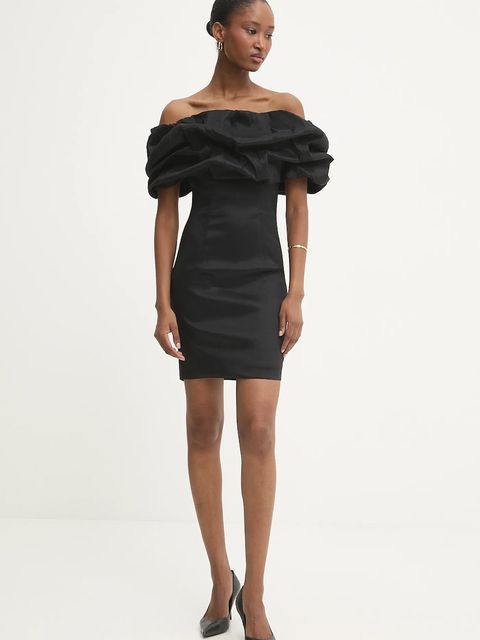 Answear.LAB sukienka kolor czarny mini dopasowana - zdjęcie produktu nr 2