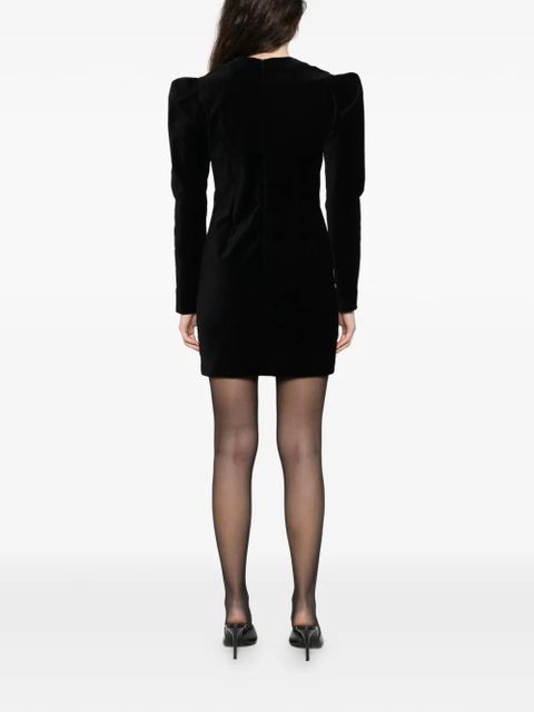 ISABEL MARANT Danee embellished puff-sleeve mini dress - Black