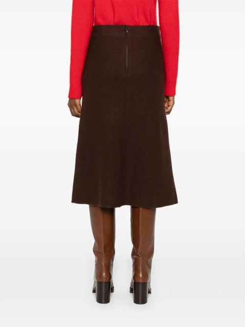 Jil Sander A-line midi skirt - Brown