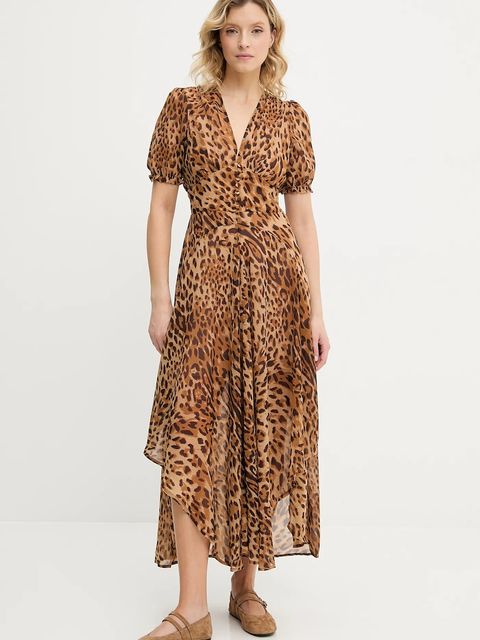 Answear.LAB sukienka kolor beżowy maxi rozkloszowana - zdjęcie produktu nr 2