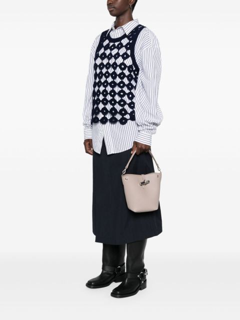 Longchamp Le Roseau XS leather bucket bag - Neutrals