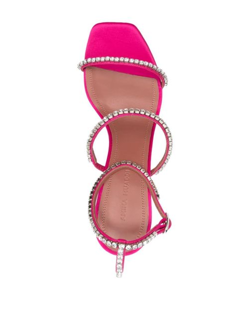 Amina Muaddi Gilda 95mm crystal-embellished sandals - Pink