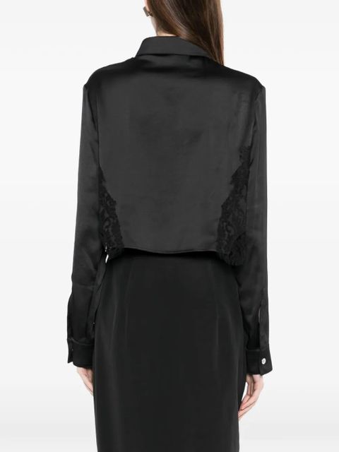 Versace Lace-trim shirt - Black
