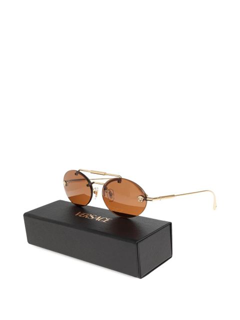 Versace Eyewear Medusa oval-frame sunglasses - Gold - zdjęcie produktu nr 2