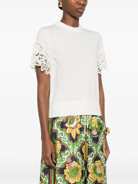 ZIMMERMANN lace jersey - White