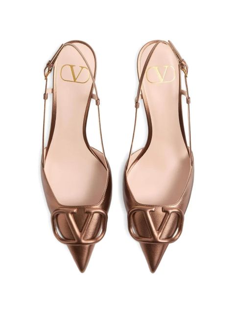 Valentino Garavani vlogo signature slingback pumps - Brown