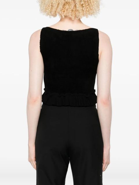 SANDRO square-neck blouse - Black