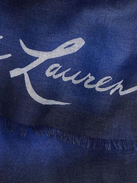 Lauren Ralph Lauren signature print scarf - Blue - zdjęcie produktu nr 2