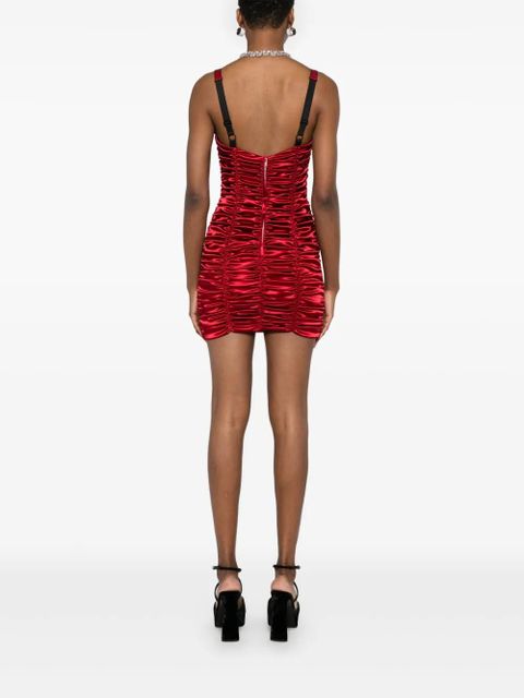 Dolce & Gabbana draped satin minidress - Red