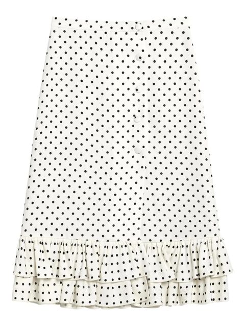 Valentino Garavani polka dot-print midi skirt - White - zdjęcie produktu nr 1