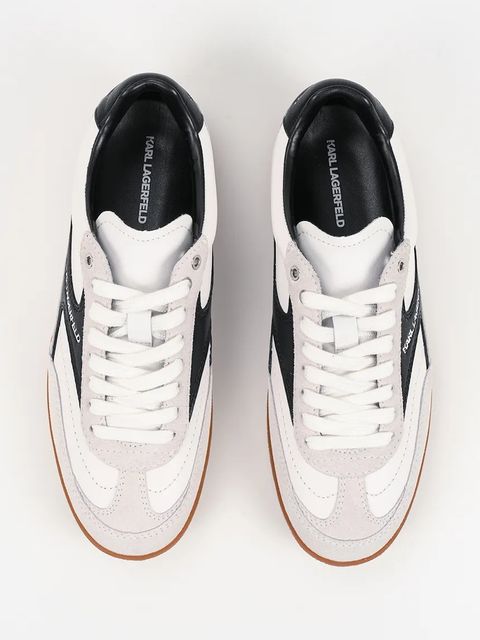 Karl Lagerfeld sneakersy skórzane KANDIDATE damskie kolor biały KL63855