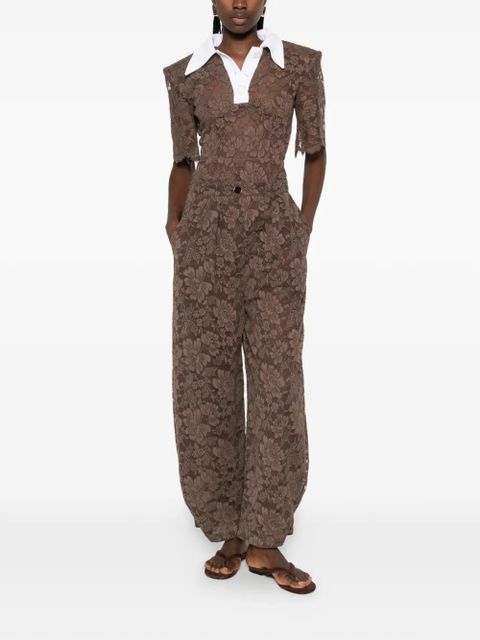 Rowen Rose floral-print trousers - Brown - zdjęcie produktu nr 2