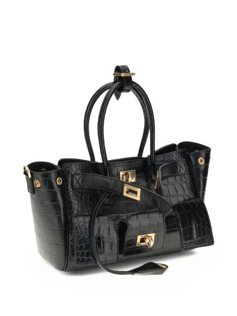 Balenciaga crocodile-effect top-handle shoulder bag - Black - zdjęcie produktu nr 2