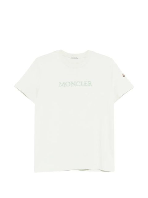 Moncler embroidered logo T-shirt - Neutrals - zdjęcie produktu nr 1