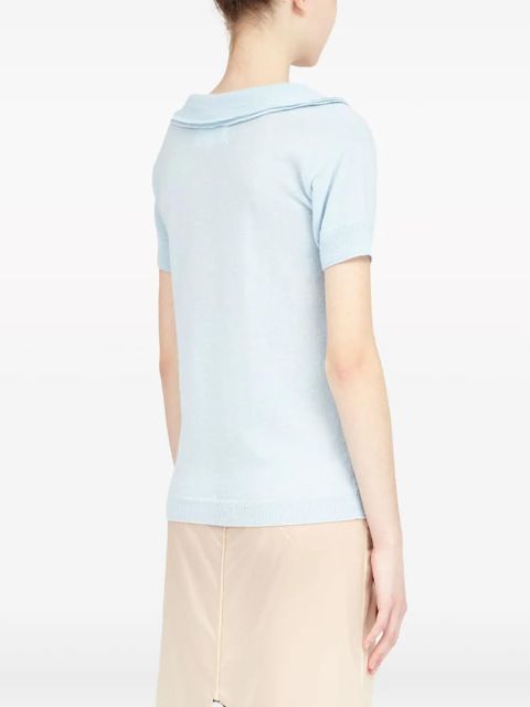 Maison Margiela wool-cashmere blend top - Blue