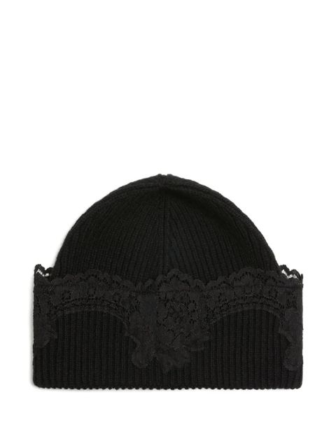 Valentino Garavani Vlogo Signature lace beanie - Black - zdjęcie produktu nr 2