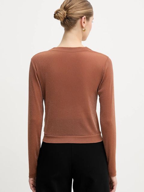 United Colors of Benetton kardigan damski kolor brązowy lekki 33UXD500Y