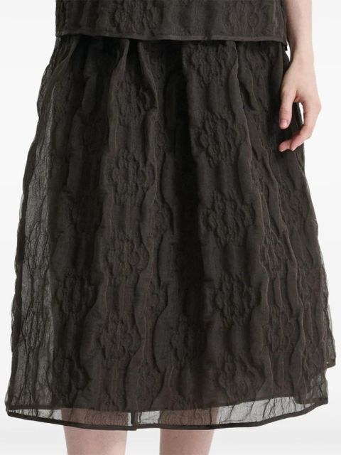 Cecilie Bahnsen textured Balaskirt skirt - Brown - zdjęcie produktu nr 1