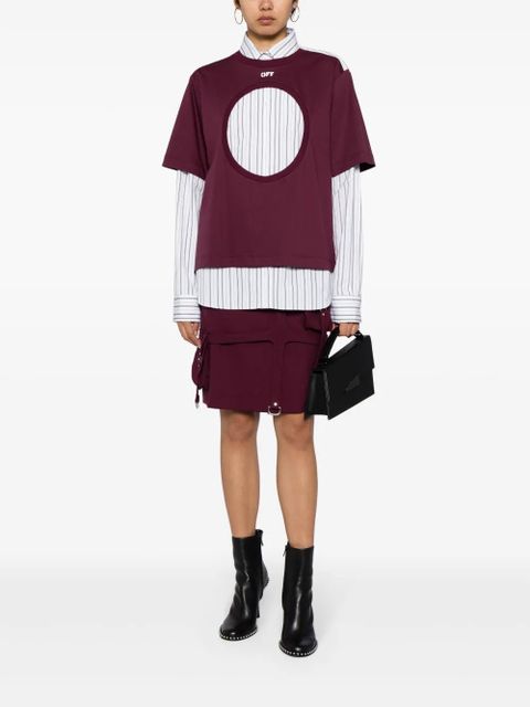 Off-White panelled striped shirt - Purple - zdjęcie produktu nr 2