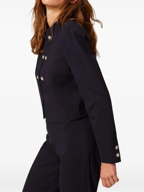 TWINSET mandarin-collar decorative-button jacket - Blue