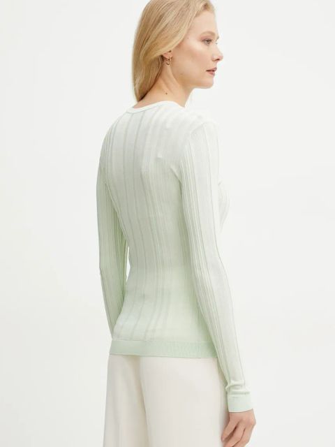 Elisabetta Franchi kardigan damski kolor turkusowy lekki MK41S51E2