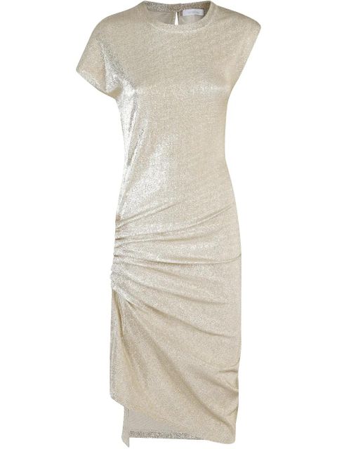 Rabanne gathered-detail midi dress - Grey - zdjęcie produktu nr 1