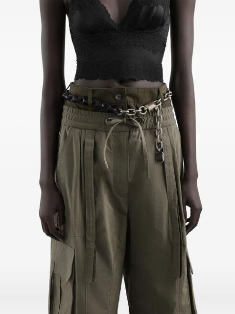 Dolce & Gabbana leather chain-link belt - 80999 BLACK - zdjęcie produktu nr 2