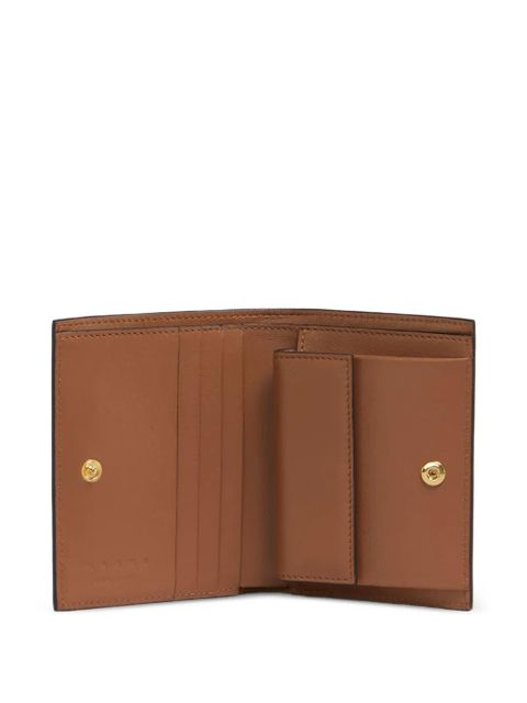 Marni folded leather wallet - Brown