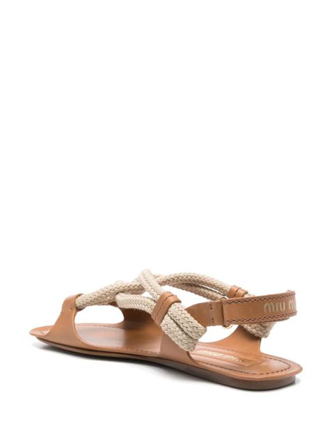 Miu Miu open-toe flat sandals - Neutrals