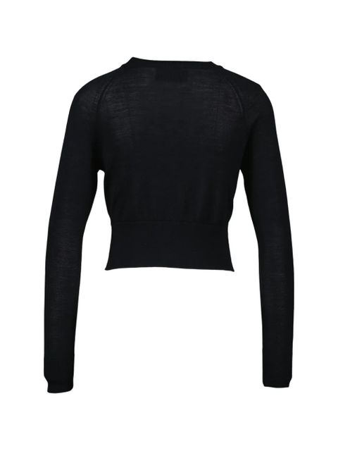 Simone Rocha embellished cropped wool cardigan - Black - zdjęcie produktu nr 2
