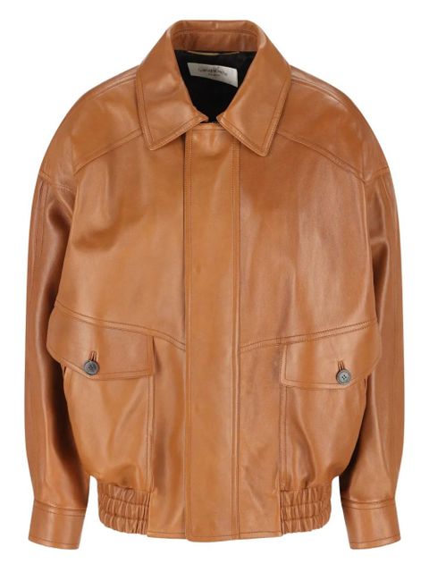 Saint Laurent leather bomber jacket - Brown - zdjęcie produktu nr 1