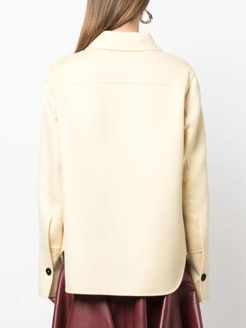 Jil Sander buttoned-up cashmere shirt jacket - Yellow - zdjęcie produktu nr 2